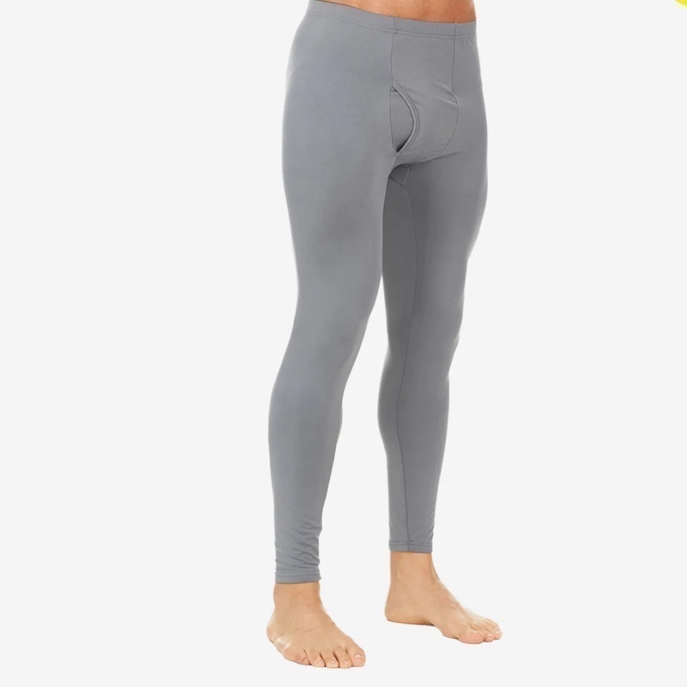 Thermajohn Men’s Thermal Bottoms. Grey. 92% Soft Polyester.